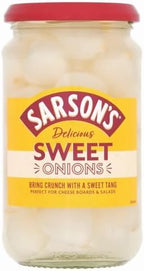Sarsons Sweet & Mild Silverskin Onions 460g - Pack of 2