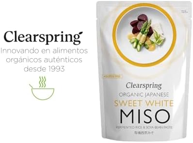 Clearspring Organic Instant White Miso Soup Paste with Sea Vegetable 60 g (Pack of 4)