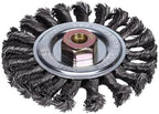 Century Drill & Tool 76048 4" Coarse Knot Wire Wheel, M10 X 1.25 Arbor, 20,000 RPM Max - Heavy-Duty Cleaning & Surface Prep on Concrete & Metal