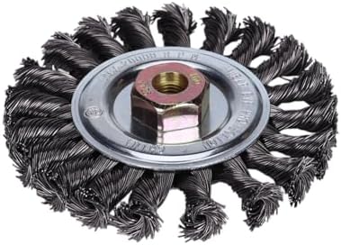 Century Drill & Tool 76048 4" Coarse Knot Wire Wheel, M10 X 1.25 Arbor, 20,000 RPM Max - Heavy-Duty Cleaning & Surface Prep on Concrete & Metal