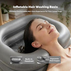 Inflatable Shampoo Basin, Hair Washing Bowls for Bedridden, Disabled, Injured, Elderly, Pregnant, Portable Hair Washing Station for Home & Dreadlock Care(Silver)