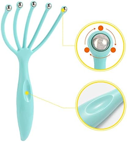 Scalp Massager,Handheld Claw Head Massager for Deep Relaxation & Stress Reduction in The Office Home SPA. Blue and Green(2-Pack)