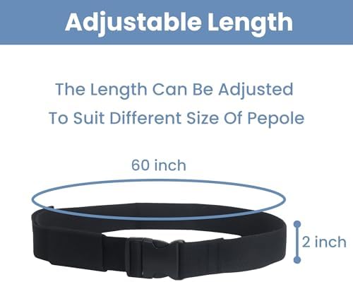 Gait Belts with Quick Release Buckle,Gait Belts Transfer Belts for Seniors Assist Aid for Caregiver, Seniors People (60 INCH)
