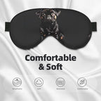 Cute Black Pug Dog-Standard-Scale-2_00x Print Block Out Light Eye Sleep Mask,Soft Breathable Eye Cover, for Sleeping Travel Home Nap