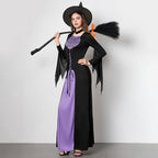 Witch Broom with Ribbon, Halloween Decoration Party Favor Photo Booth Accessories (Black-2)