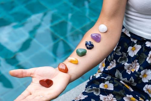 Crystals and Healing Stones Premium Kit Wooden Box - Chakra Stones Healing Crystals Set, Rose Quartz, Amethyst Cluster, Quartz Points, Chakra Pendulum (A Essential Chakra Collection)