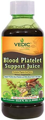 Vedic Juice Papaya Leaf + Flavor Papaya - Blood Platelet Juice - Supports Immune & Digestive Enzyme Health - 33.8oz, Ideal for Daily Use