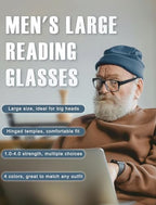 HEEYYOK 2.25 Reading Glasses Men Large Readers For Men Wide Black XXL Reader Oversized Frame Cheaters Reading Glasses For Mens Comfort Spring Hinge