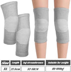 2 PCS Bamboo Charcoal Knee Sleeve Compression Knee Sleeve Elastic Thicken Warm Knees Brace for Arthritis Pain Enhanced Comfort Running Cycling Ski Dance Men Women (X-Large)
