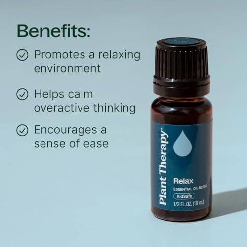 Plant Therapy Relax Essential Oil Blend 100% Pure, Undiluted, Natural Aromatherapy, Therapeutic Grade 10 mL (1/3 oz)