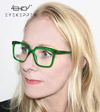 Eyekepper Square Reading Glasses for Women Large Frame Readers