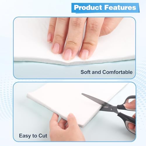 Felt Roll with Adhesive Backing, 1/4" Thick x 6" Wide x 2.5 Yard Orthopedic Felt Sheet, Premium Wool Rayon Blend for Foot Cushioning, Pain Relief & Support (1 Roll)
