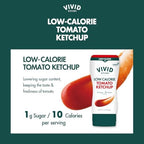 VIVID KITCHEN Low-Calorie Ketchup Sauce - 2 Pack - Zero Sugar, 10 Cal/Serving - Allulose Sweetened, No Preservatives or MSG - Easy Squeeze Bottle - Healthy, Guilt-Free Ketchup Alternative for Fries, Burgers, Sandwiches & More