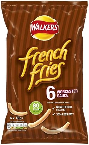 Walkers French Fries Worcester Sauce 6 Pack 150g