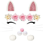 Cat Cake Topper with Ear Foot Flowers Eye Nose Whiskers for Kitty Cat Baby Shower