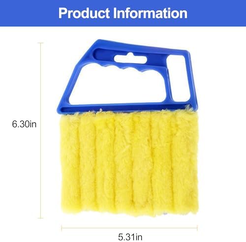 Blue Window Blind Cleaner Duster Tool – Handheld Brush for Venetian Blinds, Air Vents, and Window Tracks