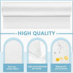Tudomro 10 Rolls Disposable Non Woven Bed Sheets Massage Table Paper Covers Non Woven Fabric Massage Sheets Waterproof Spa Breathable Bed Cover for Beauty Salon (White)
