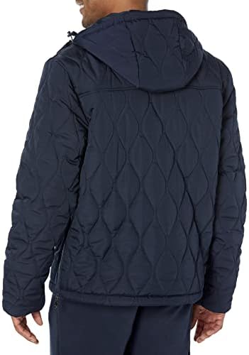 Amazon Essentials Mens Anorak Hooded Quarter-Zip Puffer Coat