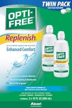 Opti-Free Replenish Multi-Purpose Contact Lens Cleaning and Disinfecting Solution with Lens Case, 10 FL OZ (Pack of 2)
