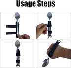 2PCS Adjustable Holding Cutlery Makes Ideal Grip Aid for Holds Utensils Tools,Spoon Fork Universal Cuff Utensil Holder Strap,Suitable for Elderly or Individuals with Weak Grip (2)