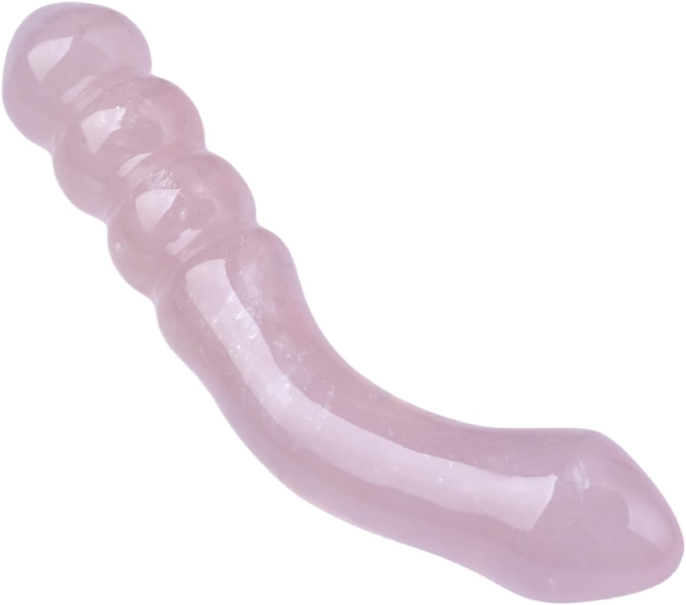 Natural Rose Quartz Crystal Healing Stone, Pink Yoni Wand, 7.08 x 1.37 Inch