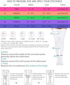 T.E.D. Anti Embolism Stockings Thigh High Knee High for Women Men, 15-20 mmHg Compression TED Hose with Inspect Toe Hole