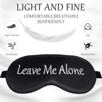 Geyoga 4 Pieces Funny Eye Mask for Sleep Soft Satin Eye Mask Blackout Blindfold with Adjustable Strap Silk Cover Out Lights for Women Men Travel, Nap, Meditation (Champagne, Grey, Purple, Black)