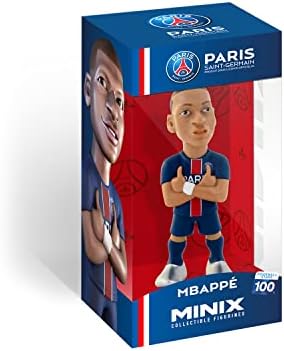 PSG Paris Saint-Germain Minix Football Stars Collectible Figurine – Official Licensed 12cm Soccer Display Figure for Fans & Collectors (Kylian Mbappe)