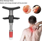 ZJchao Chiropractic Adjustment Tool, 10 Levels Manual Single Head Spinal Massager Hand Back Massage Tool Gun Device Portable Chiropractic Adjustment Tool (Red)