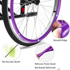 24in Non-Slip Wheelchair Push Rim Covers - Wear-Resistant Hand Push Covers for Rear Wheel - 1 Pair of Protective Accessory by Wheelchair Cover