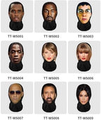 Celebrity Avatar Mask, Parody Rapper Hooded Face Covering，Funny Headgear Cosplay Props Costume Adult