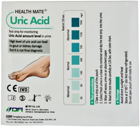 10 x GP Professional Uric Acid Gout Urine Test Strips