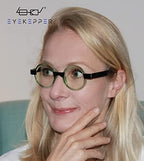 Eyekepper 4 Pack Reading Glasses Blue Light Blocking Round Computer Readers Women +2.00