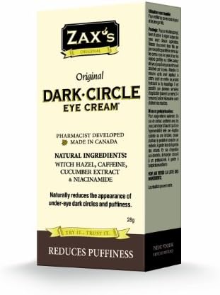 ZAX'S ORIGINAL - Under Eye Cream for Dark Circles and Puffiness, Moisturizing Eye Cream with Witch Hazel, Caffeine, Niacinamide, and Cucumber Extract, Anti Aging Eye Cream, Puffy Eyes Treatment, 28g