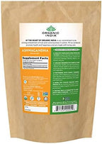 ORGANIC INDIA Ashwagandha Powder Organic - Ashwagandha Root Powder Bulk, Herbal Supplement - Vegan, Gluten-Free, Kosher, Non-GMO, Supports Stress Relief, Energy, and Sleep - 1lb Bag