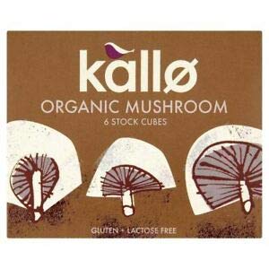Kallo Organic Mushroom 6 Stock Cubes ( Gluten + Lactose Free ), 66g