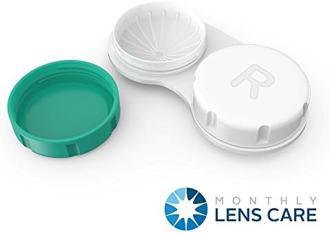 Axim USA Contact Lens Cases 12 Pack. One Year Bulk Supply. Protect Your Eyes by Changing Your Lens Case Monthly (Green)