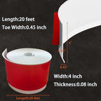 Vinyl Wall Base Baseboard Molding Trim 4" Flexible Self Adhesive Rubber Wall Base Moulding Trim Peel and Stick Design(20Ft, White)