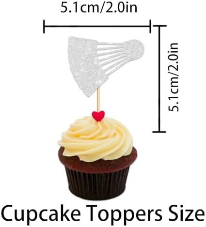 18 Pieces Silver Glitter Silhouette Badminton Cupcake Topper for Play Badminton Sport Theme Party Favors Decorations Men Women Happy Birthday Party Decor Supplies set