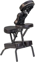 Master Massage Bedford Full Body Portable Massage Chair – Lightweight Folding Tattoo & Salon Chair with Adjustable Height, Face Cradle, Carrying Case (Coffee)