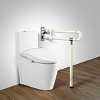 29.5 INCH Grab Bars for Bathroom Toilet Safety Rails for Elderly Pregnant Women Disabled Handicap Bar Medical Flip Up Arm Rails Support Foldable Skid Resistance White