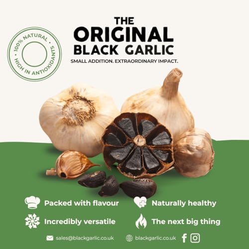 The Original Black Garlic Sweet & Savoury Peeled Cloves 50g - Gourmet, Aged to Perfection, Ready-to-Eat, 100% Natural & Vegan
