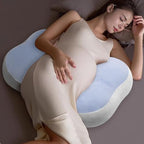 AUNMAS W Shaped Pillow, Sleeping Support with Cotton Material, Adjustable Design, Ergonomic Support for Pregnant Women and Side Sleepers (Blue)