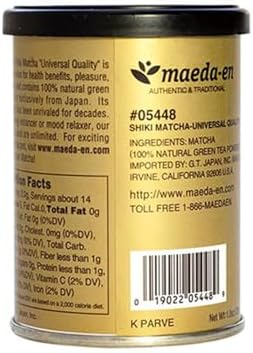 MAEDA-EN Shiki Matcha Green Tea Powder 28g Japanese Origin 100% for Latte Smoothies and Baking 05448 1pk