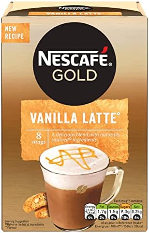 Nescafe Vanilla Latte 8 x 18.5g - Pack of 6