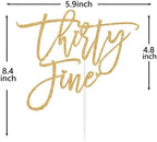 Gold Glitter Thirty Fine Cake Topper, Rip Twenties/Happy 30th Birthday/Fuck I'm 30, Funny 30th Birthday Party Decorations Supplies