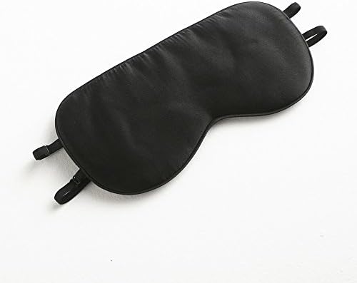 Tim & Tina 100% Natural Silk Sleep Mask Soft Comfortable Smooth Eye Mask with Adjustable Strap Blindfold for Women Men Black - Two Straps