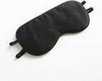 Tim & Tina 100% Natural Silk Sleep Mask Soft Comfortable Smooth Eye Mask with Adjustable Strap Blindfold for Women Men Black - Two Straps