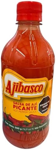 Ajibasco Salsa de Ají Picante – Hot Pepper Sauce – 500g (16.9 fl oz) – Spicy Chili Sauce for Cooking & Seasoning