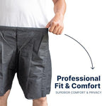 10 Pcs Disposable Shorts Medical with Elastic, SMS, Fluid Resistant, Unisex, Latex Free, Non-Sterile, for Clinics & Hospitals